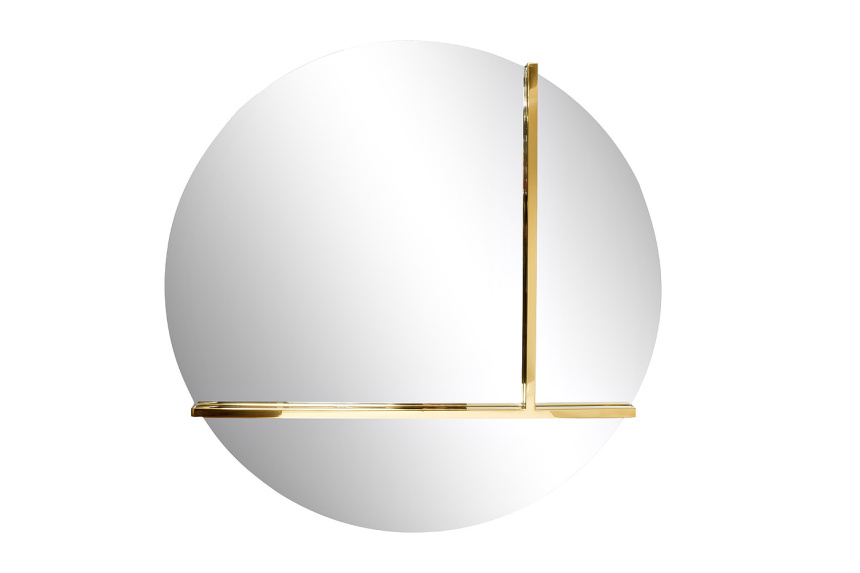 Зеркало настенное KFG096, с металлическими вставками