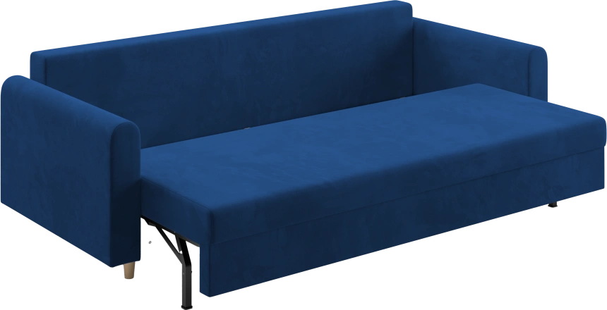 Диван прямой Барро, модель 056, Velutto 26 (синий)