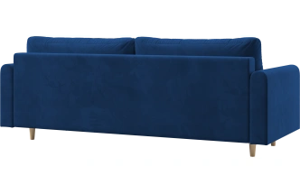 Диван прямой Барро, модель 056, Velutto 26 (синий)