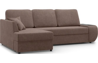 Диван угловой Консул, модель 074, левый, Danco 297 (шоколадный)