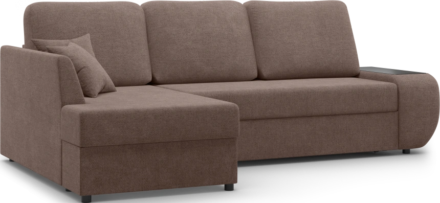 Диван угловой Консул, модель 074, левый, Danco 297 (шоколадный)