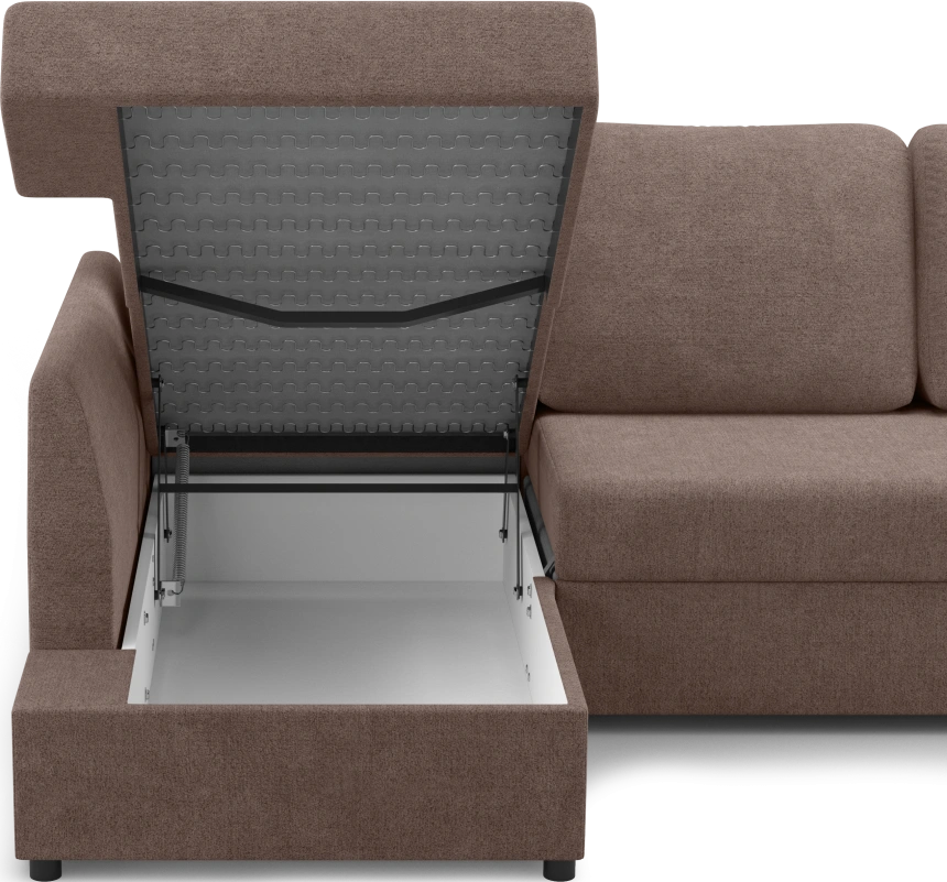 Диван угловой Консул, модель 074, левый, Danco 297 (шоколадный)