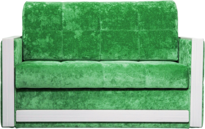 Диван прямой малый Адель 2, ткань Краш 13, декор Рамух белый