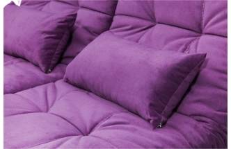 Диван угловой София 2 удлиненный, Tenerife italian plum, Tenerife silver, с задней тканью