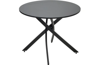 Кухонный стол Дарио D100, Черный, стекло, Черный каркас