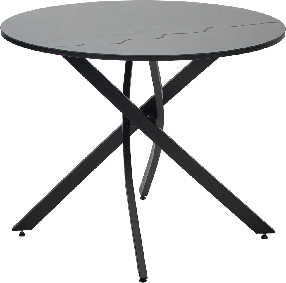 Кухонный стол Дарио D100, Черный, стекло, Черный каркас