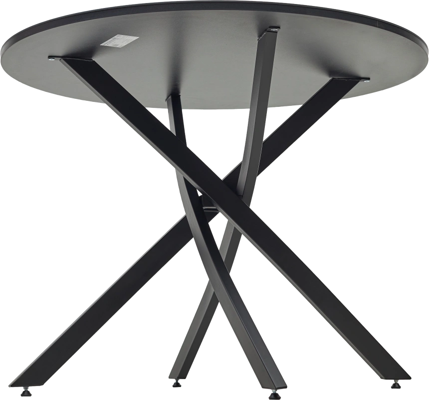 Кухонный стол Дарио D100, Черный, стекло, Черный каркас