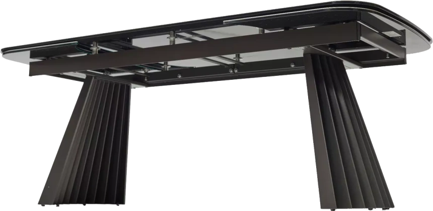 Кухонный стол раздвижной Astrid 200, TL-102 Бежевый мрамор, испанская керамика, Темно-серый каркас