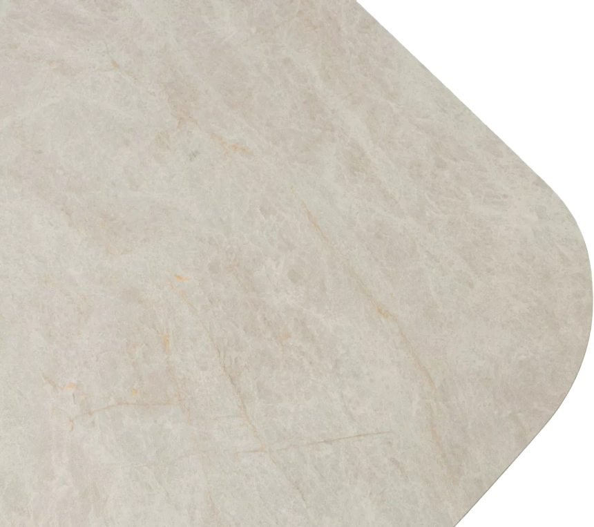 Кухонный стол раздвижной Astrid 200, TL-102 Бежевый мрамор, испанская керамика, Темно-серый каркас