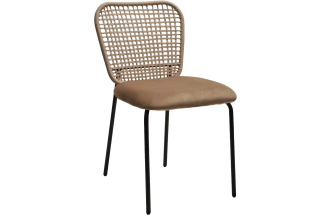 Стул Juno, G062-12 бежевый, велюр, черный каркас