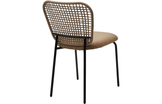 Стул Juno, G062-12 бежевый, велюр, черный каркас