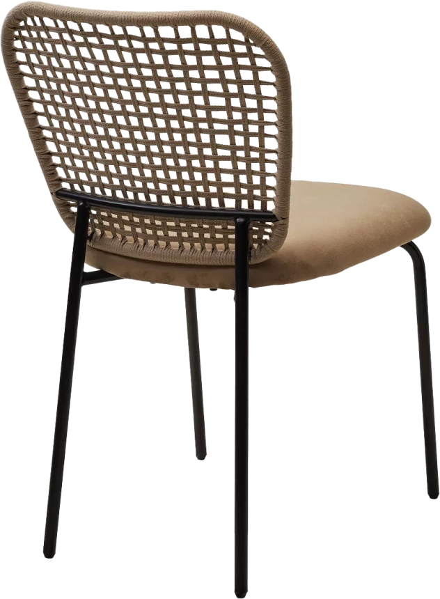Стул Juno, G062-12 бежевый, велюр, черный каркас