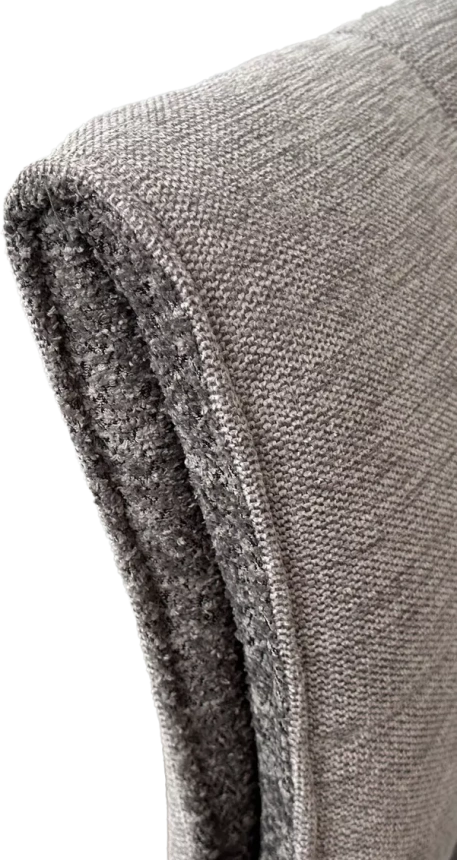 Стул Ponce, мягкий, поворотный, Brego-07 серый ткань, XD841-16 Серый букле, черный каркас