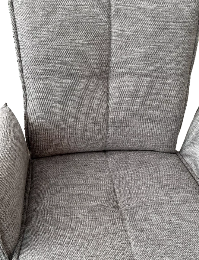 Стул Ponce, мягкий, поворотный, Brego-07 серый ткань, XD841-16 Серый букле, черный каркас