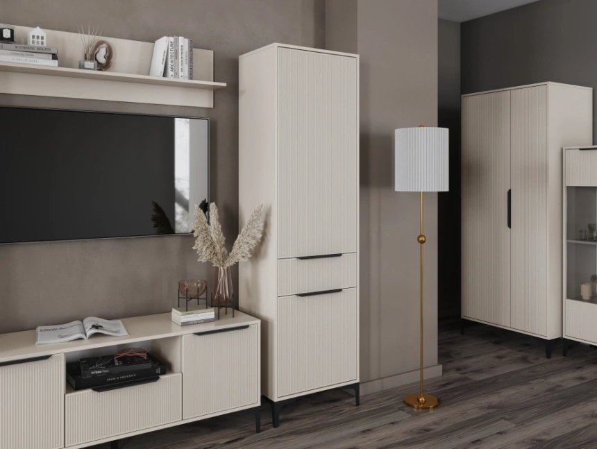 Шкаф одностворчатый Иадама, кашемир / кашемир