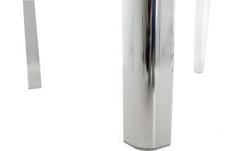 Кухонный стол Пекин, белый, стекло, каркас хром