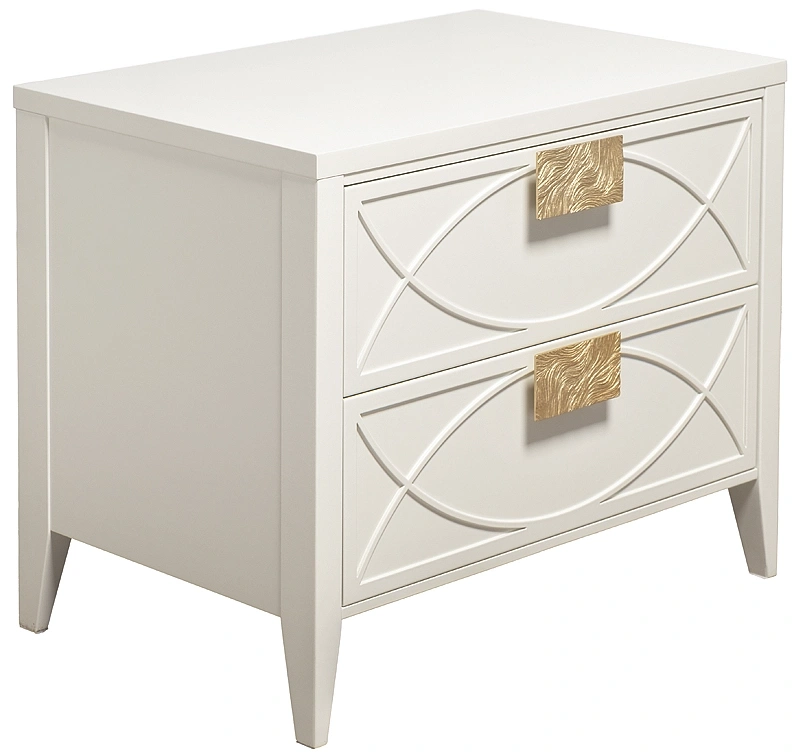 Тумба прикроватная 151SV-00007, с ящиками, бежевая