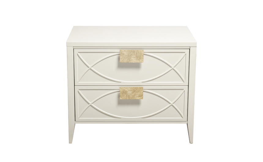 Тумба прикроватная 151SV-00007, с ящиками, бежевая