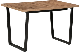 Кухонный стол раздвижной Лота Лофт, 120(160)x75, ЛДСП, дуб делано темный, каркас матовый черный