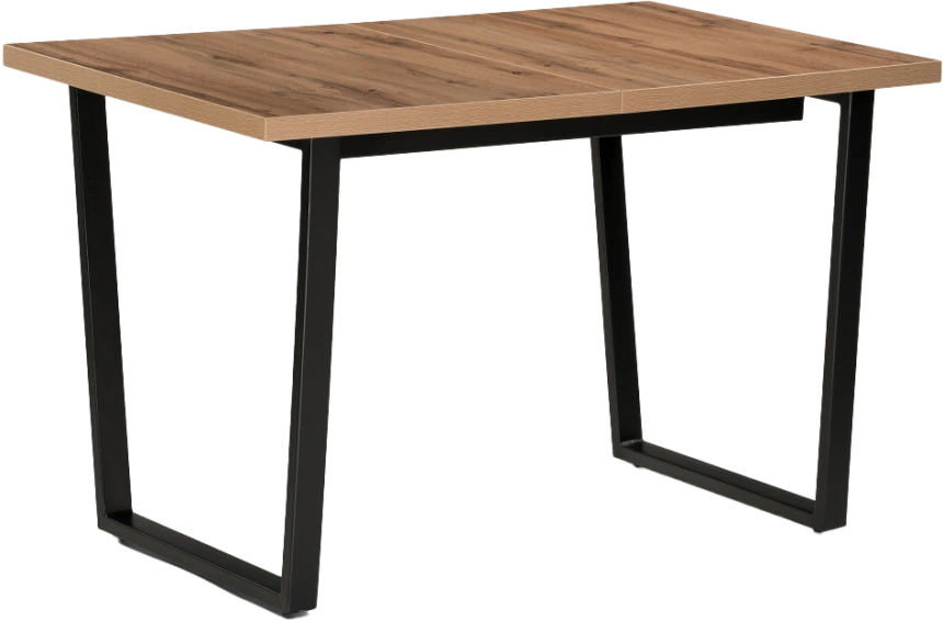 Кухонный стол раздвижной Лота Лофт, 120(160)x75, ЛДСП, дуб делано темный, каркас матовый черный