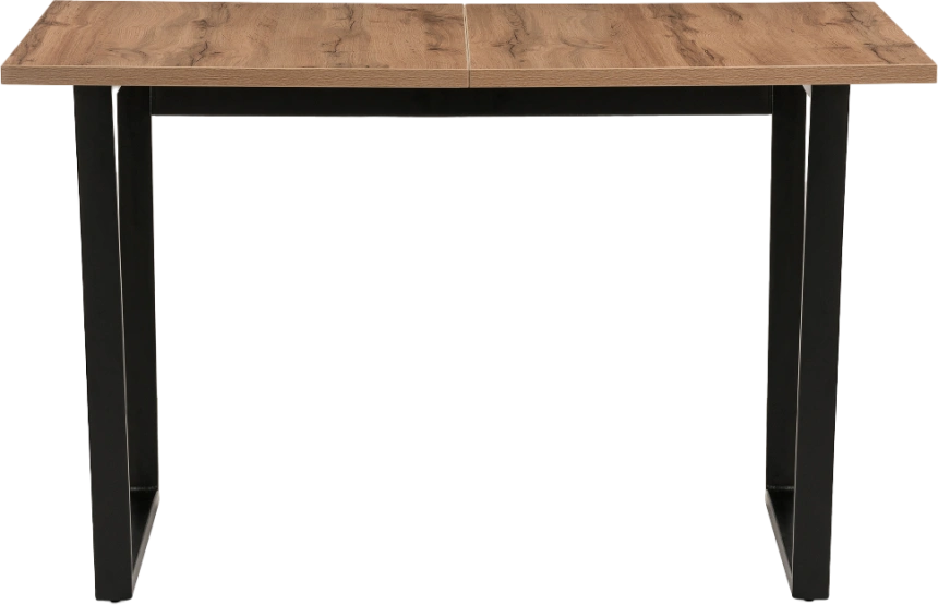 Кухонный стол раздвижной Лота Лофт, 120(160)x75, ЛДСП, дуб делано темный, каркас матовый черный
