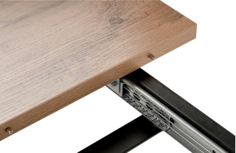 Кухонный стол раздвижной Лота Лофт, 120(160)x75, ЛДСП, дуб делано темный, каркас матовый черный