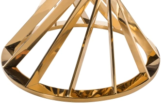 Обеденный стол Twist, стекло, gold / black