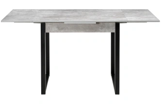 Кухонный раздвижной стол Форли, 90(150)х67х77, бетон / черный матовый