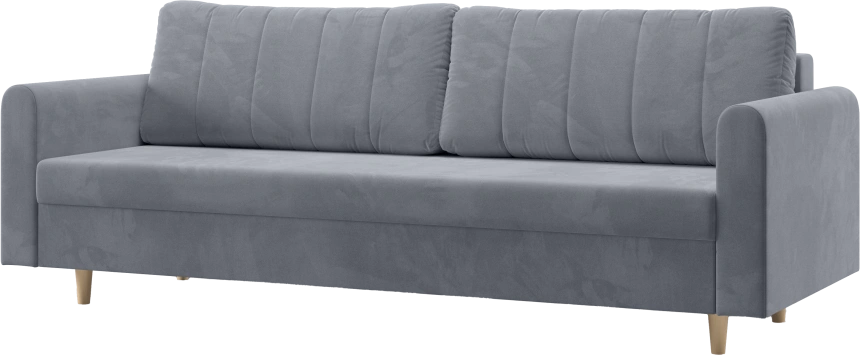 Диван прямой Барро, модель 056, Velutto 52 (светло-серый)