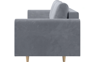 Диван прямой Барро, модель 056, Velutto 52 (светло-серый)