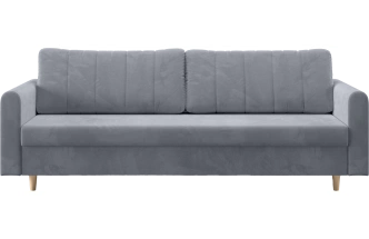 Диван прямой Барро, модель 056, Velutto 52 (светло-серый)