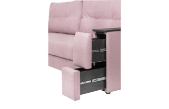 Диван прямой Атлант 2, ткань Candy lilac, декор Венге