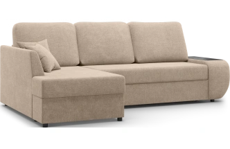 Диван угловой Консул, модель 074, левый, Danco 290 (коричневый)