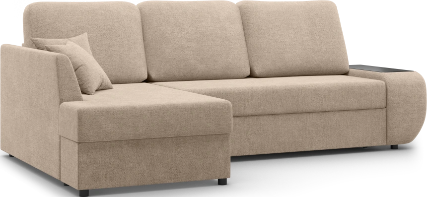 Диван угловой Консул, модель 074, левый, Danco 290 (коричневый)