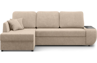 Диван угловой Консул, модель 074, левый, Danco 290 (коричневый)