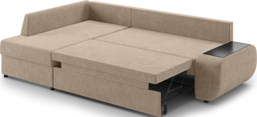 Диван угловой Консул, модель 074, левый, Danco 290 (коричневый)