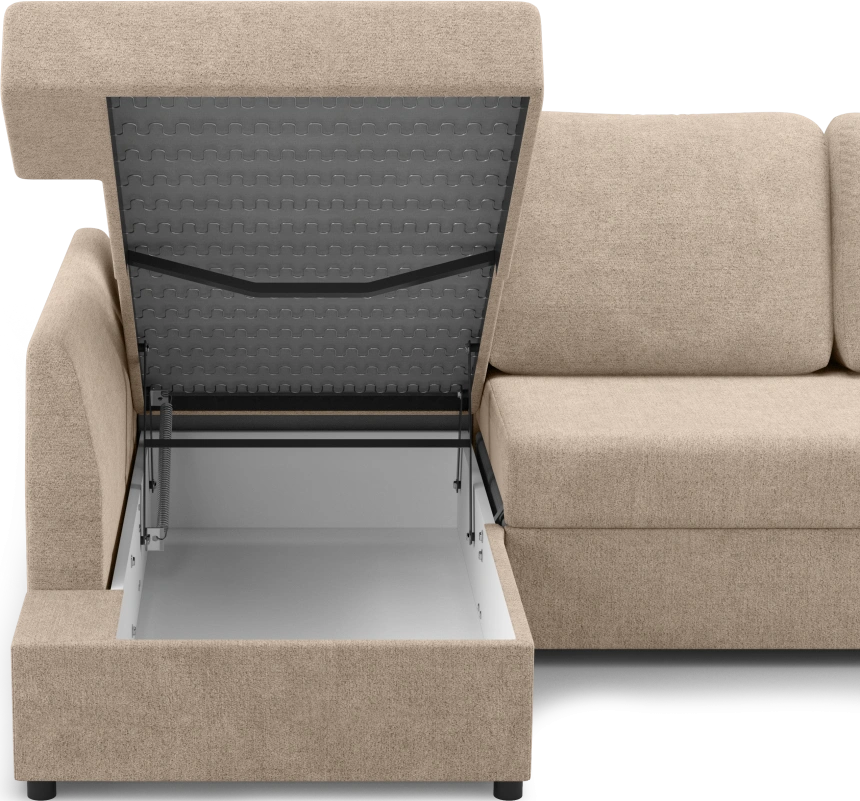 Диван угловой Консул, модель 074, левый, Danco 290 (коричневый)