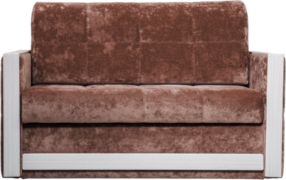 Диван прямой малый Адель 2, ткань Краш 32, декор Рамух белый