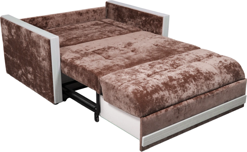 Диван прямой малый Адель 2, ткань Краш 32, декор Рамух белый