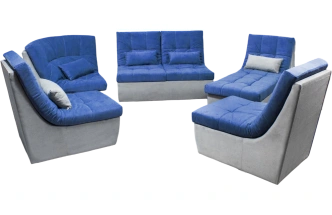 Диван угловой София 2 удлиненный, MONAKO-A 09, MONAKO-A 14, с задней тканью