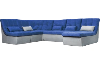 Диван угловой София 2 удлиненный, MONAKO-A 09, MONAKO-A 14, с задней тканью