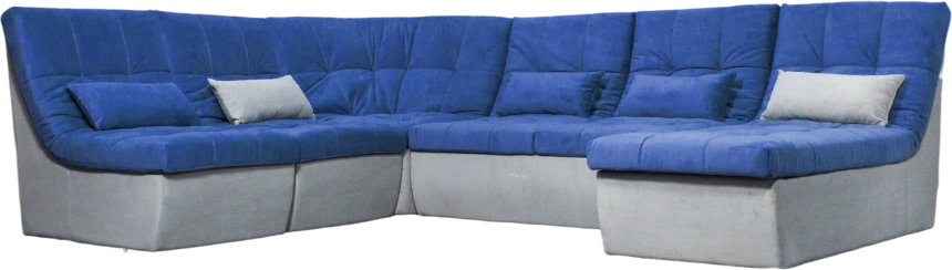 Диван угловой София 2 удлиненный, MONAKO-A 09, MONAKO-A 14, с задней тканью