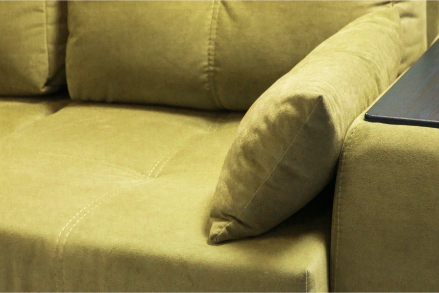 Диван прямой Остин 3, Tenerife curcuma, декор Венге