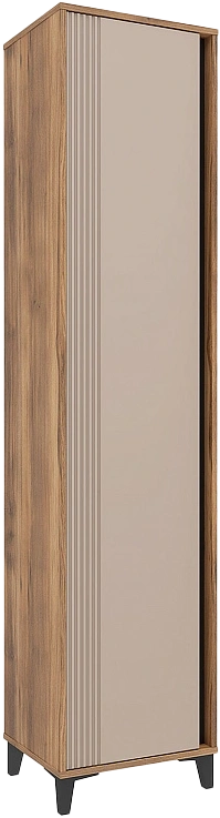 Шкаф пенал Богемия, однодверный, Дуб барокко / Бежевый