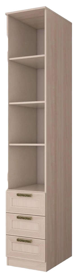 Шкаф Орион, с ящиками и полками 39x221,5x58,5 Ясень шимо светлый/Лён