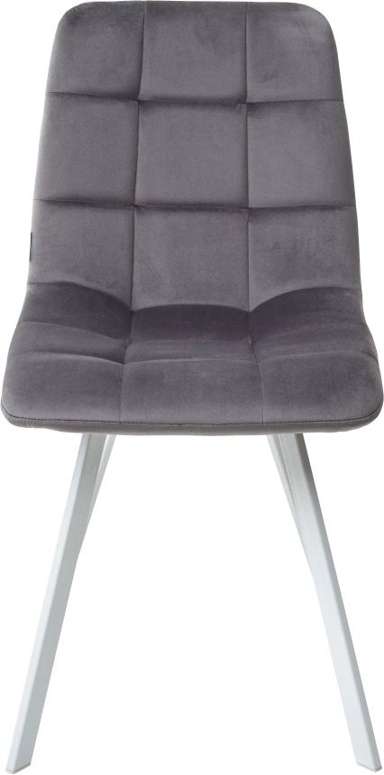Стул Chilli Square, мягкий, G108-12 антрацит, велюр, белый каркас