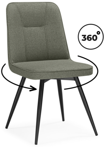 Стул Texas 3, поворотный, светло-зеленый / черный