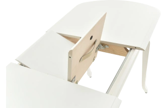 Кухонный стол Прага, 110, белая эмаль, каркас белый