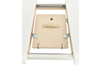 Кухонный стол Прага, 110, белая эмаль, каркас белый