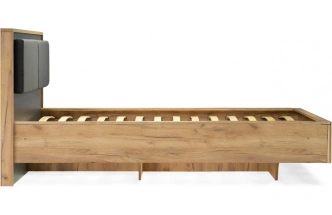 Двуспальная кровать Клауд, 160x200, парящая, дуб крафт золотой / антрацит